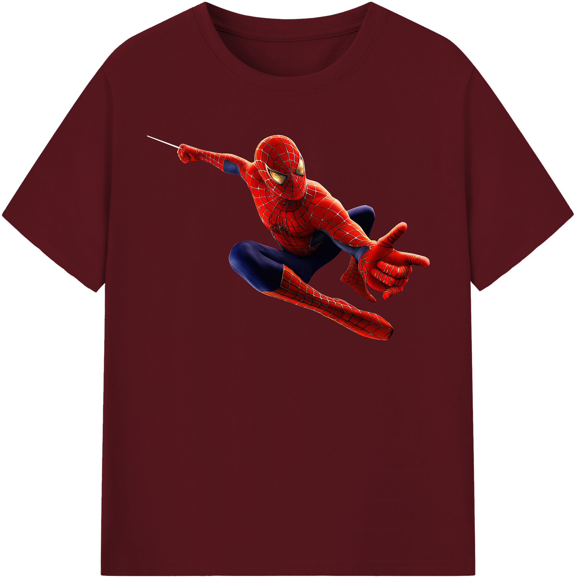 （画像用） Spider Man スパイダーマン 綿100％半袖Tシャツ（フロントプリント）